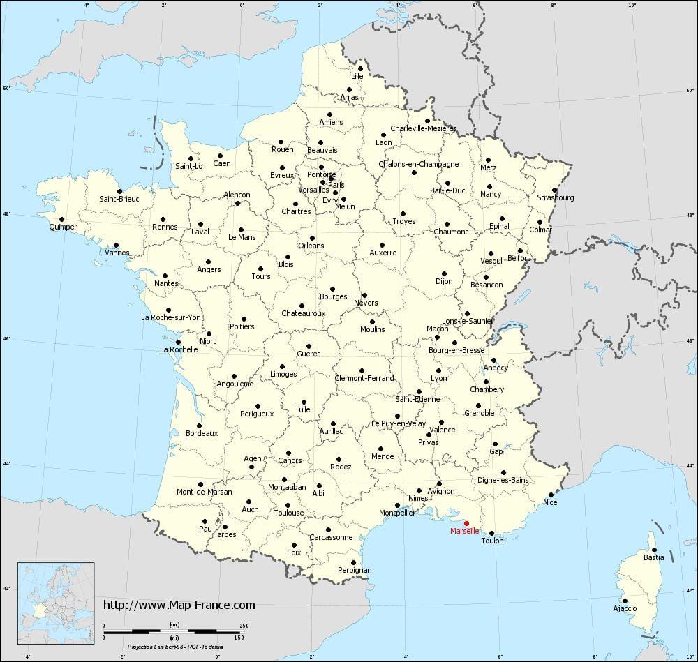 Марсель на карті